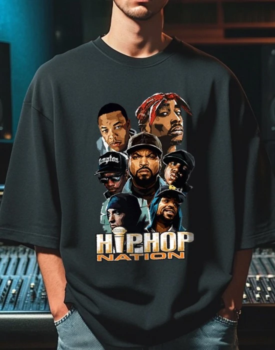 Овърсайз Тениска West Coast Rappers - Hip Hop Nation, Тениски - Hoodstyle.bg