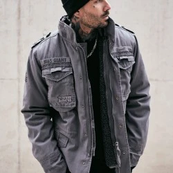 Премиум мъжко яке в тъмносиво Brandit M65 Giant charcoal grey