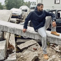 Мъжка ветровка в тъмносин цвят Brandit