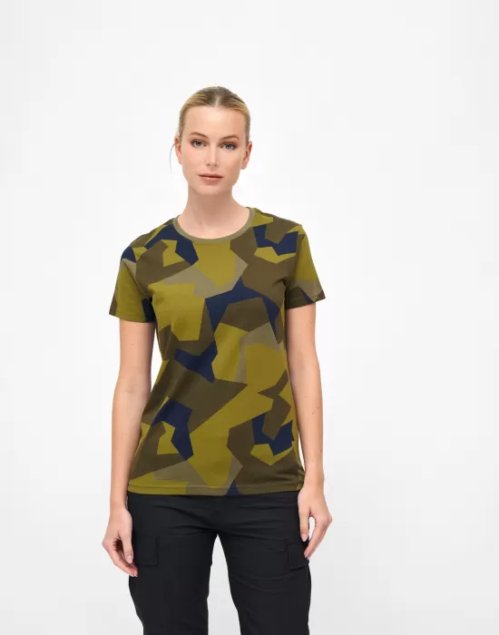Дамска тениска в камуфлажен десен Brandit swedish camo M90, Блузи и Ризи - Hoodstyle.bg