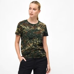Дамска тениска в камуфлажен десен Brandit flecktarn
