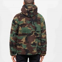 Мъжко пухкаво яке в зелен камуфлаж Brandit Teddyfleece Worker