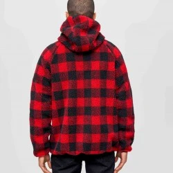 Мъжко карирано яке в червено Brandit Teddyfleece Worker