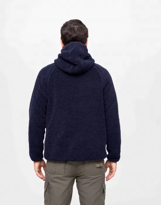 Мъжко пухкаво яке в тъмносин цвят Brandit Teddyfleece Worker, Якета - Hoodstyle.bg