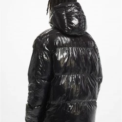 Зимно широко яке в черен цвят UNISEX DEF Jacket Shiny