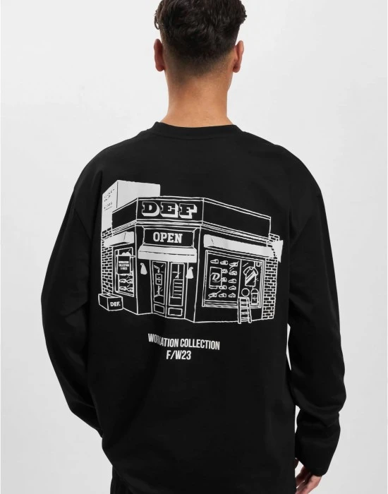 Мъжка блуза в черно DEF Open, Блузи - Hoodstyle.bg
