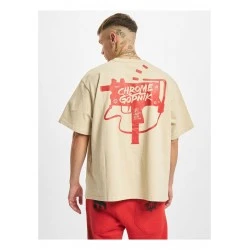 Мъжка тениска в бежов цвят DEF UBxDEF Oversize