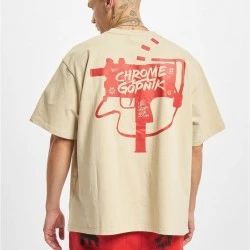 Мъжка тениска в бежов цвят DEF UBxDEF Oversize