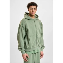 Мъжки суичър с качулка в зелен цвят DEF Zip Hoodie