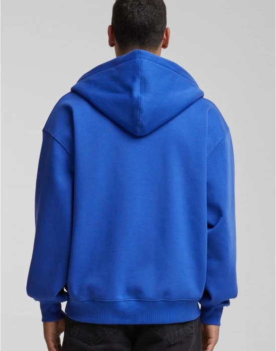 Мъжки суичър с качулка в син цвят DEF Zip Hoodie, Суичъри - Hoodstyle.bg
