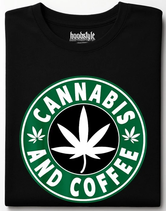 Cannabis And Coffee тениска, Забавни - Hoodstyle.bg