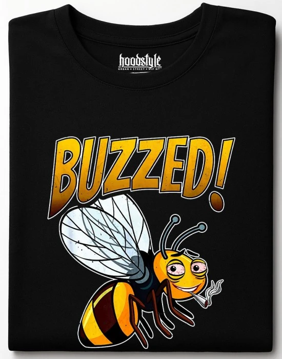 Buzzed Bee Smoking Smoking Weed тениска, Забавни - Hoodstyle.bg