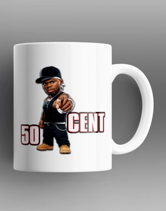 50 Cent Rapper Note Rap Toon 50 Cent чаша | Hoodstyle.bg
