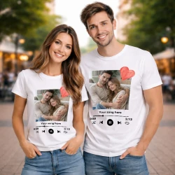 Тениска за двойки Valentines Love song