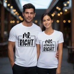 Тениски за двойки Mr. and Mrs. Right