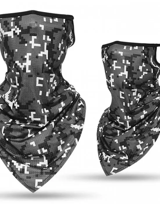 Бандана маска с уши в сив камуфлаж HoodStyle Bandana, Бандани с уши - Hoodstyle.bg