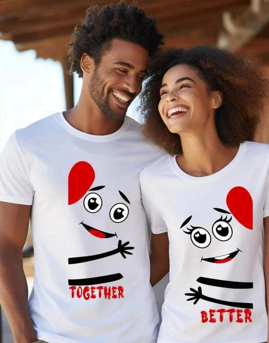 Тениски за двойки Better together, Тениски - Hoodstyle.bg