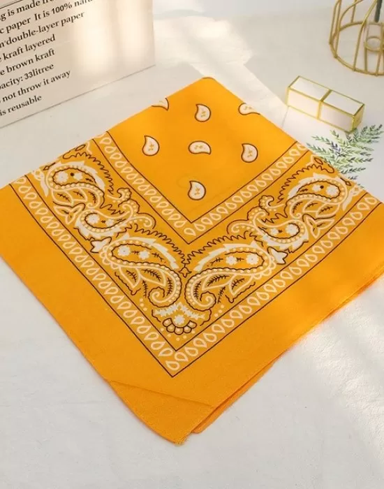 Кърпа за глава бандана HoodStyle Bandana в тъмножълт цвят, Бандани кърпи - Hoodstyle.bg