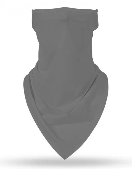 Бандана маска с уши HoodStyle Bandana в изчистен сив цвят, Бандани с уши - Hoodstyle.bg