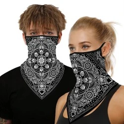 Бандана маска с уши в сив камуфлаж принт HoodStyle Bandana