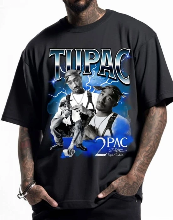 Тениска Oversize 2Pac All Eyez On Me PhotoShoot, Овърсайз - Hoodstyle.bg