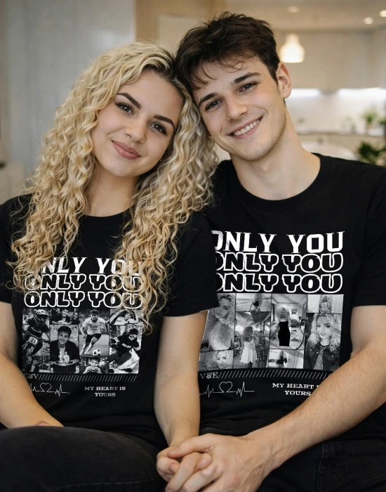 Тениска за двойки Only You, Любими хора - Hoodstyle.bg