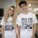 Тениска за двойки Only You, Любими хора - Hoodstyle.bg