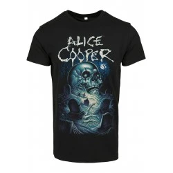 Мъжка тениска в черен цвят Merchcode Alice Cooper Graveyard Blue