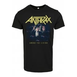 Мъжка тениска в черен цвят Merchcode Anthrax Among The Living Follow Me