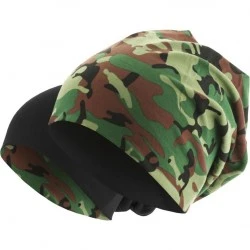 Бийни шапка с две лица в зелен камуфлаж MSTRDS Printed Jersey Beanie