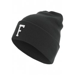 Бийни шапка в черен цвят MSTRDS Letter Cuff Knit Beanie F