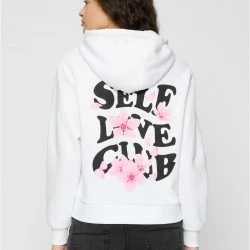 Дамски суичър в бяло Miss Tee Self Love Club 