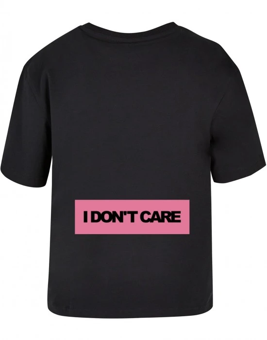 Дамска тениска в черен цвят Miss Tee I Don't Care, Тениски - Hoodstyle.bg