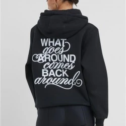 Дамски суичър в черно Miss Tee Back Around
