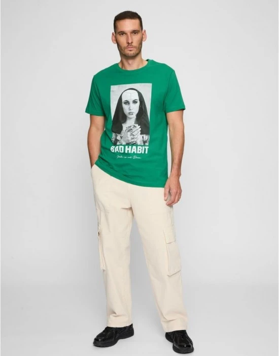 Мъжка тениска в зелен цвят Mister Tee Bad Habit, Тениски - Hoodstyle.bg