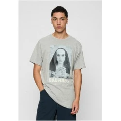 Мъжка тениска в светлосив цвят Mister Tee Bad Habit