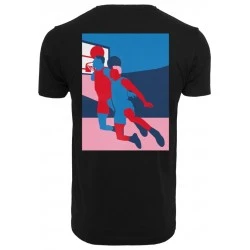 Мъжка тениска Mister Tee Colored Basketball Player в черен цвят