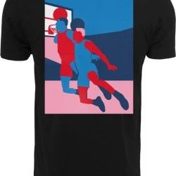 Мъжка тениска Mister Tee Colored Basketball Player в черен цвят
