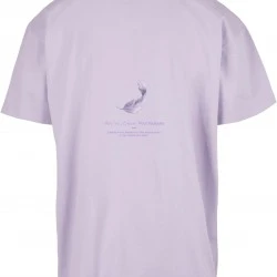 Мъжка тениска в светлолилав цвят MISTER TEE Vive la Liberte 