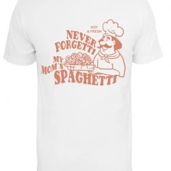 Мъжка тениска в бял цвят Mister Tee Spaghetti