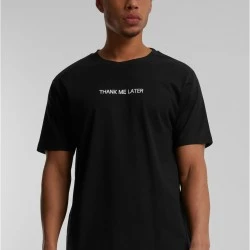 Мъжка тениска в черен цвят MISTER TEE Thank Me Later 