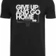 Мъжка тениска в черен цвят Mister Tee Give Up and Go Home, Тениски - Hoodstyle.bg