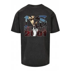 Мъжка тениска в черен цвят Mister Tee Nas Stillmatic Acid Washed Oversize