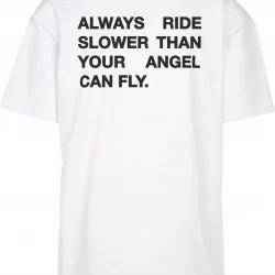 Мъжка тениска в бял цвят Mister Tee Moto GT Oversize.