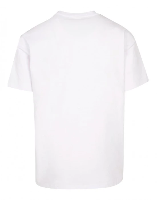 Мъжка тениска в бял цвят Mister Tee Footwork Poetry Oversize, Овърсайз - Hoodstyle.bg