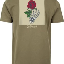 Мъжка тениска Mister Tee Wasted Youth в цвят маслина