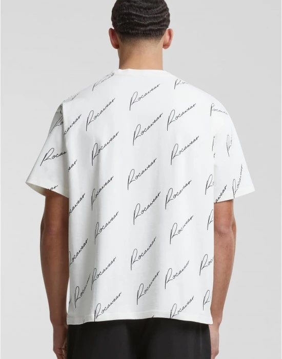 Мъжка тениска в цвят екрю Rocawear Atlanta, Овърсайз - Hoodstyle.bg
