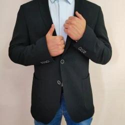 Мъжко Slim fit сако в черен цвят Emilio Adani