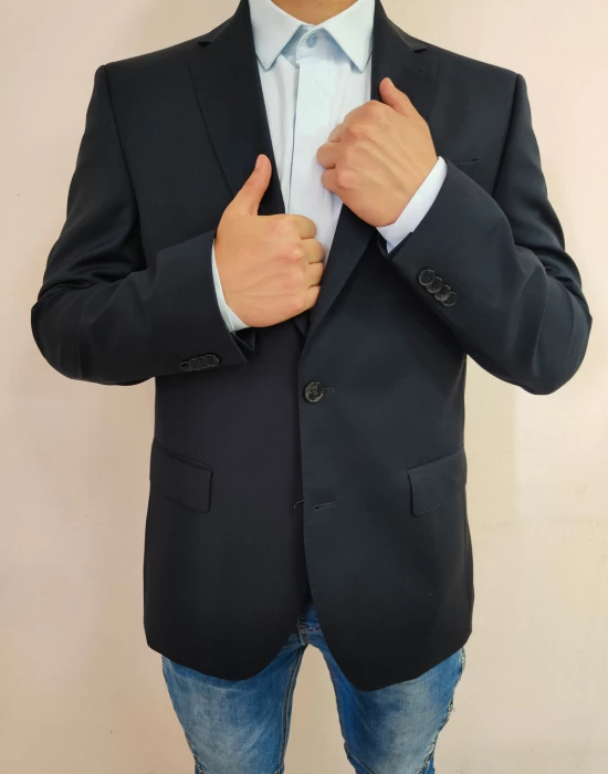 Стилно сако в тъмносин цвят Benvenuto, Сака - Hoodstyle.bg