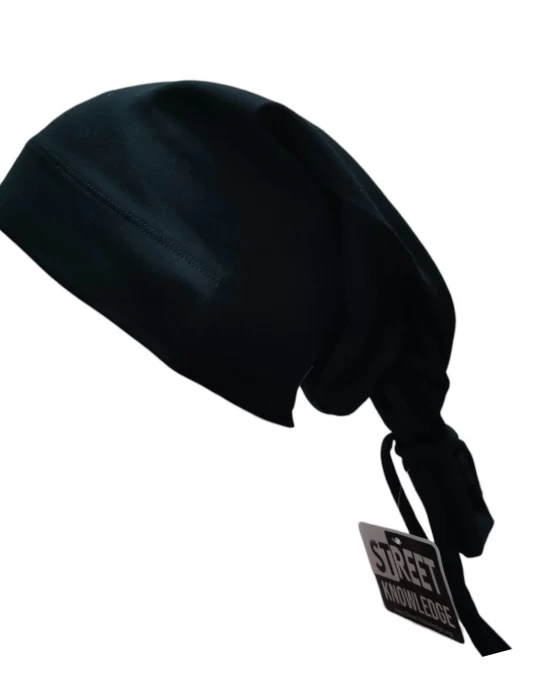Бийни шапка в черно Beanie Black Street Knowledge, Шапки бийнита - Hoodstyle.bg